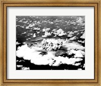 Aerial view of an atomic bomb explosion, Bikini Atoll, Marshall Islands Fine Art Print