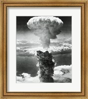 Mushroom cloud formed by atomic bomb explosion, Nagasaki, Japan, August 9, 1945 Fine Art Print