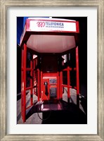 Close-up of a telephone booth, Santiago, Chile Fine Art Print