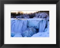 Waterfall frozen in winter, American Falls, Niagara Falls, New York, USA Fine Art Print