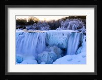 Waterfall frozen in winter, American Falls, Niagara Falls, New York, USA Fine Art Print