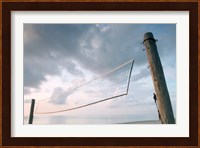 Volleyball net on the beach Fine Art Print