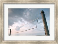 Volleyball net on the beach Fine Art Print