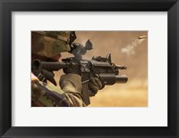 M4 Carbine Firing Fine Art Print