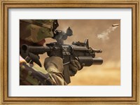 M4 Carbine Firing Fine Art Print