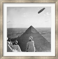 The Graf Zeppelin's Rendezvous with Pyraminds of Gizeh, Egypt Fine Art Print