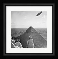 The Graf Zeppelin's Rendezvous with Pyraminds of Gizeh, Egypt Fine Art Print