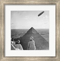 The Graf Zeppelin's Rendezvous with Pyraminds of Gizeh, Egypt Fine Art Print