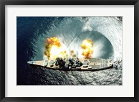 USS Iowa Firing Guns Fine Art Print