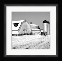 Farmer on Tractor Clearing Snow Away Fine Art Print