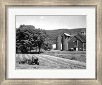 Tractor Raking a Field, East Ryegate, Vermont, USA Fine Art Print