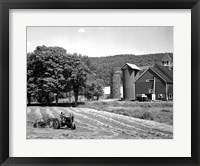 Tractor Raking a Field, East Ryegate, Vermont, USA Fine Art Print