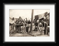 American Soldiers at a Military Camp During World War I, c.1917 Fine Art Print