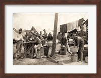 American Soldiers at a Military Camp During World War I, c.1917 Fine Art Print