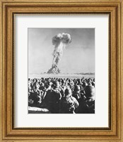 Atomic Bomb Testing in a Desert, Camp Desert Rock, Las Vegas, Nevada, USA Fine Art Print