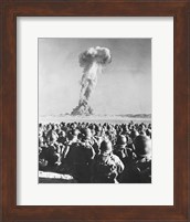 Atomic Bomb Testing in a Desert, Camp Desert Rock, Las Vegas, Nevada, USA Fine Art Print