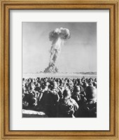 Atomic Bomb Testing in a Desert, Camp Desert Rock, Las Vegas, Nevada, USA Fine Art Print