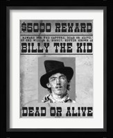 Billy The Kid Wanted Poster Framed Print