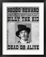 Billy The Kid Wanted Poster Framed Print