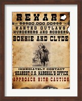 Bonnie and Clyde Wanted Poster Fine Art Print