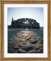 Low angle view of an old ruin, Colosseum, Rome, Italy Fine Art Print