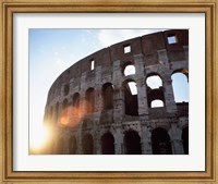 Low angle view of the old ruins of an amphitheater, Colosseum, Rome, Italy Fine Art Print