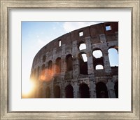 Low angle view of the old ruins of an amphitheater, Colosseum, Rome, Italy Fine Art Print