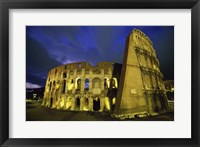 Colosseum lit up at night, Rome, Italy Fine Art Print