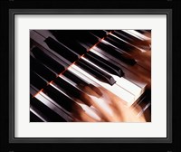 Close-up of a person's hands playing a piano Fine Art Print