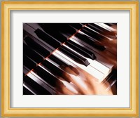 Close-up of a person's hands playing a piano Fine Art Print