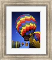 Brightly Colored Hot Air Balloon with Basket Fine Art Print