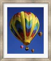 Yellow Rainbow Hot Air Balloon Fine Art Print
