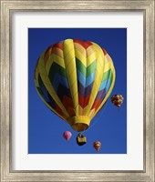 Yellow Rainbow Hot Air Balloon Fine Art Print