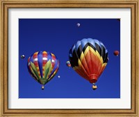 Two Hot Air Balloons Flying Away Together Fine Art Print
