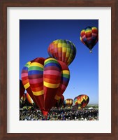 Hot air balloons at the Albuquerque International Balloon Fiesta, Albuquerque, New Mexico, USA Vertical Fine Art Print