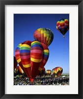Hot air balloons at the Albuquerque International Balloon Fiesta, Albuquerque, New Mexico, USA Vertical Framed Print