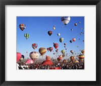 Group of Hot Air Balloons Taking Off Fine Art Print