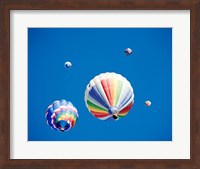 Rainbow Hot Air Balloons as Seen from Below Fine Art Print