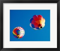 Two Hot Air Balloons Flying Away Fine Art Print