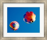 Two Hot Air Balloons Flying Away Fine Art Print
