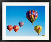 Five Hot Air Balloons Flying Together Fine Art Print
