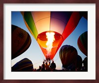 Low angle view of a hot air balloon taking off, Albuquerque, New Mexico, USA Fine Art Print