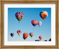 Hot Air Balloons in a Group Floating into the Sky Fine Art Print