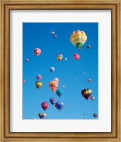 Hot Air Balloons Flying in a Group Fine Art Print