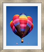 Rainbow Hot Air Balloon Flying Away Fine Art Print