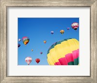 View of Hot Air Balloons Flying into the Sky in New Mexico Fine Art Print