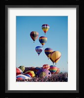 Low Angle View Of Colorful Hot Air Balloons In The Sky , Albuquerque International Balloon Fiesta, Albuquerque, New Mexico, USA Fine Art Print