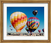 Hot air balloons taking off, Balloon Fiesta, Albuquerque, New Mexico Fine Art Print