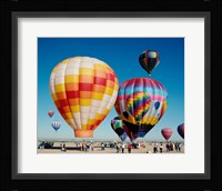 Hot air balloons taking off, Balloon Fiesta, Albuquerque, New Mexico Fine Art Print