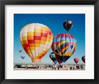 Hot air balloons taking off, Balloon Fiesta, Albuquerque, New Mexico Fine Art Print